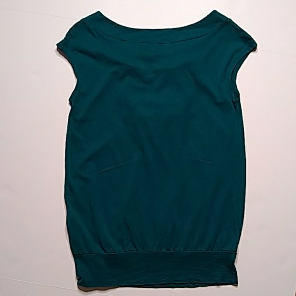 F21 Jewel Tone Layered Ruffle Yolk Cap Sleeve Top - Picture 5 of 5